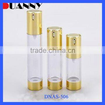 High Quality Airless Empty Spray Luxury Gold Cosmetic Bottles 30ML                        
                                                Quality Choice