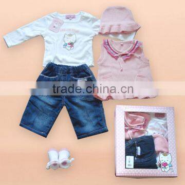 new style Angel cat baby gift set sweater Angel cat baby clothes(Angel cat sugar authorized production)