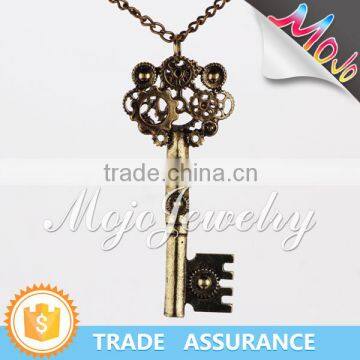 Fashion Design Antique Gold Necklace With Key Pendant on Sale photo-3