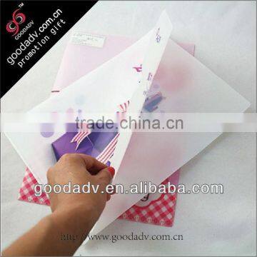 2015 clear plastic A4 file cover made of eco-friendly PP