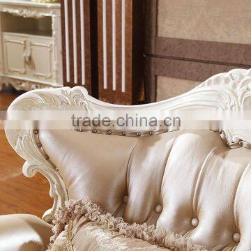 Luxury Classical French Italian European Antique Style Carved Rubber Solid Wood Frame Artistic Red Brown Leather Sofa Set Quality Choice photo-4