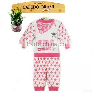 Hotseller Star 2pcs Kid Clothes Clothing Sets Wholesale