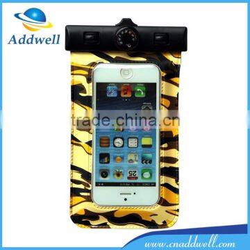 PVC Military Camouflage Waterproof Phone Pouch With Thermometer