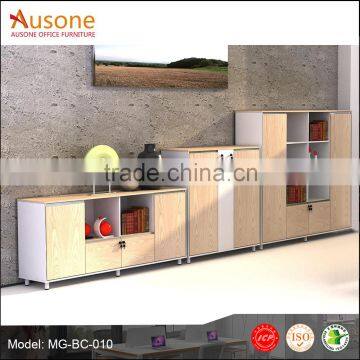 Modern office furniture combination lock filing cabinet with wood doors