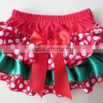 Wholesale Cotton/Stain Christmas Bloomers for kids Ruffle Bloomers For Baby