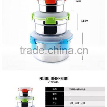 Round Shape Stainless Steel Stackable Food Container to Keep Food Fresh photo-6