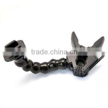 Jaws Flex Clamp Mount + Adjustable Neck With Mount & Screw For Gopro Hero 4/3+/3/2 photo-3