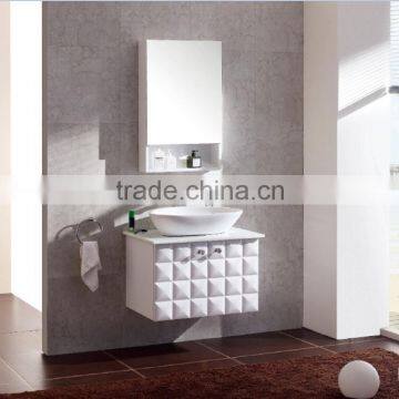 Tile Small Multi-Layer Solid Wood Bathroom Mirror Vanity Cabinet photo-5