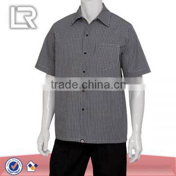 Chef Uniform Black and White Check Shirt