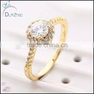 Latest gold filled ring designs cz brass ring