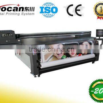 high definition large format digital flatbed printer with roll to roll printing