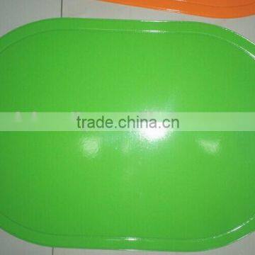 Non-slip Fish style eco-friendly PVC foaming cat bowl placemat waterproof backing