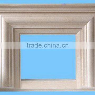 Quality popular fashionable polished white marble fireplace mantel