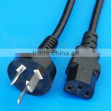 C7 3Pin Argentina POWER CORD with tail plug Made in China