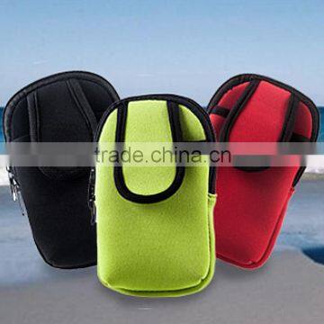 Fashion design with low price for all cell phone neoprene arm running pouch