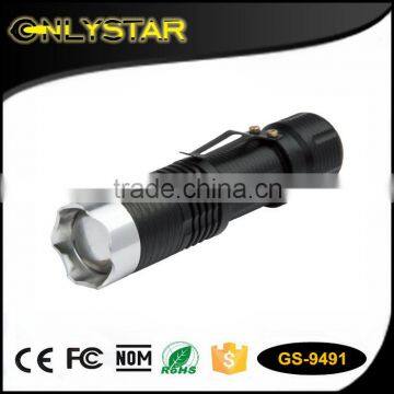 Onlystar GS-9491 High Power Zoom Led Adjust Brightness Lenser Flashlight Led Long Range Torch