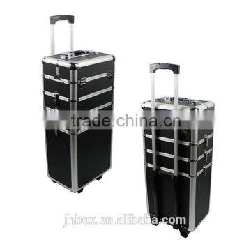 hairdresser trolley case,rolling suitcase,pilot makeup aluminum trolley case JH519