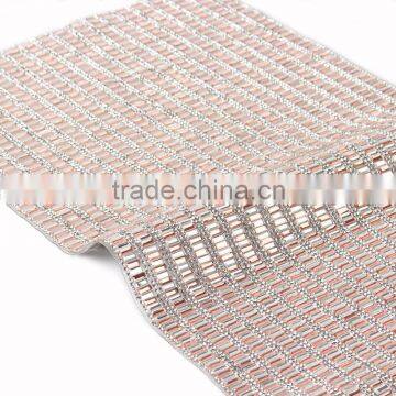 High Quality flower shape plastic rhinestone mesh trimming sewing mesh trim 10yard/ roll garment bag shoes