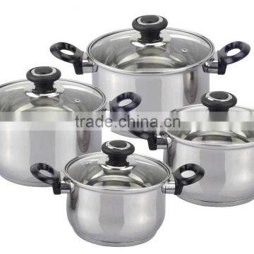 555 stainless steel stock pot and double sided frying pan set