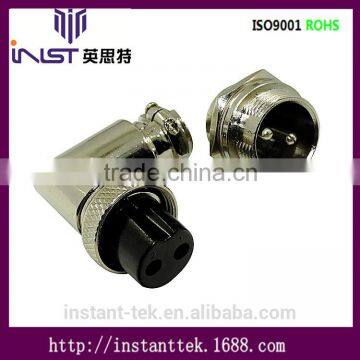 INST GX16 4pin metal srcew waterproof airplug connector