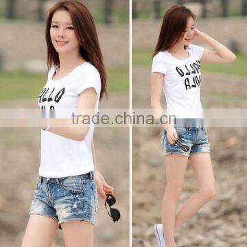 Adult New Fashion Women Print T Shirt Custom photo-4