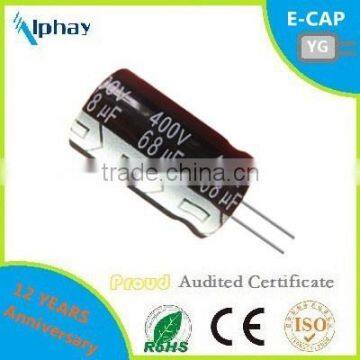 aluminum electrolytic capacitor e-cap 68uf for power charger