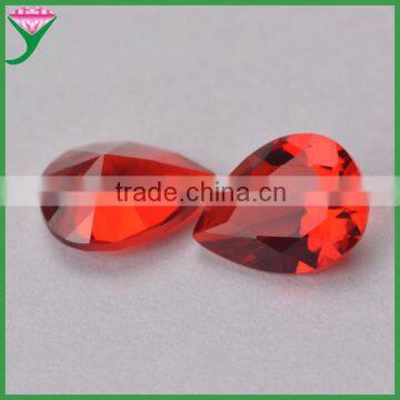 synthetic ruby red pear cut decorative glass gems for vase, glass gemstone