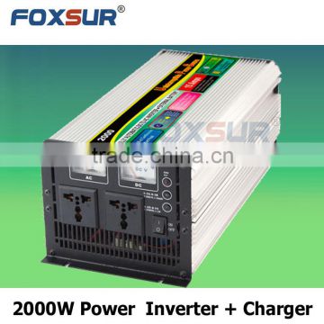 HOT SALE! 2000W battery and output voltage indication 12V 110V UPS Modified Sine Wave Power Inverter with smart Battery Charger