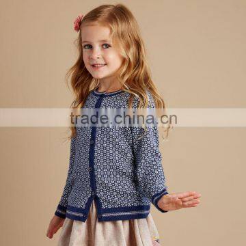 DK0052 dave bella 2015 autumn girls boutique sweater girls cardigan children's fashionable sweater ethnic cardigans