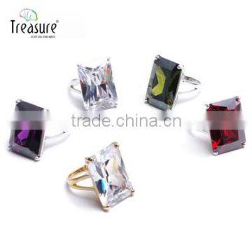 Gemstone Jewelry Body Crystal Jewelry 925 Silver Ring Zircon Ring China Factory photo-2