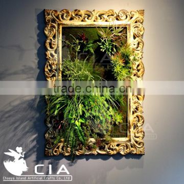 Fake Living Wall Art Framed Succulent Plants Paint