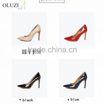 OLZP4 New supplied patent leather upper pumps shoes style leather outsole dress shoes for women                        
                                                Quality Choice