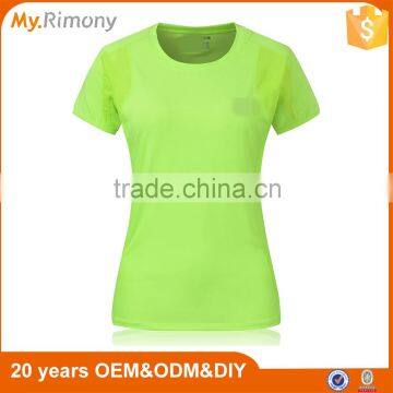 Factory Wholesale Bamboo Fiber Running Fitness Sports Dry Fit Breathable Lady Short Sleeve T Shirt photo-4