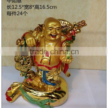 chinese luckly buddha statue, 24K Golden color buddha for home decoration ,