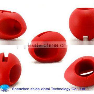 red egg shape silicone music mini cell phone speaker