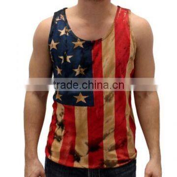 custom wholesale polyester sublimation 3d design tank top