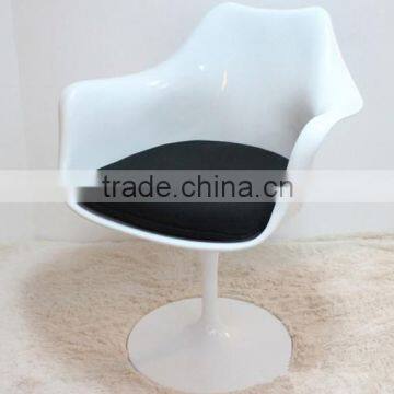 fiberglass chair with arm - white