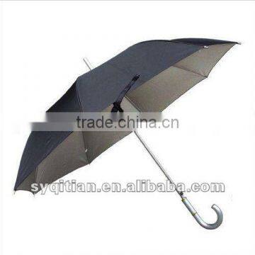 J handle black straight umbrella