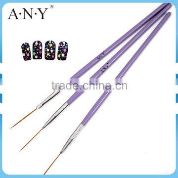 ANY Purple Wood Handle Art Line Brush New Nail Beauty Design