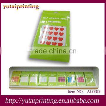 Red heart shape blank adhesive mylar labels