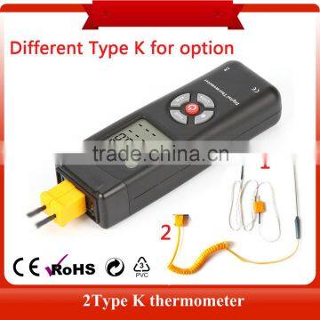 oven thermometer probe;Black K Type Digital LCD Temperature Detector Thermometer Industrial Thermodetector Meter + Thermocouple