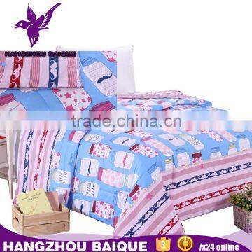 Double Queen King 100% Cotton Bottles Printing Comforter Price