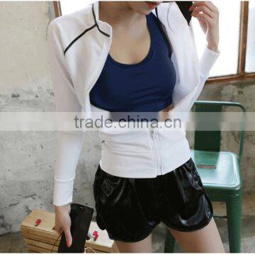 Sublimation Custom Full Zip Compression Hoodies, Sexy Sports Hoodies for Women photo-2