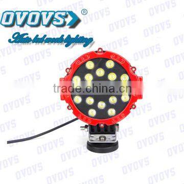 7inch 51w Red Round LED Work Light Spot Offroad fog Driving 4WD Boat UTE ATV SUV