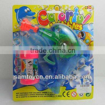 hot sell electric flash music dolphin bubble gun