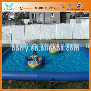 Customized floating inflatable boat swimming pool