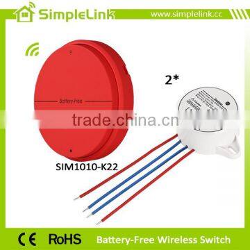 China Supplier Battery-free Wireless 2 Gang 2 Way Switch photo-4
