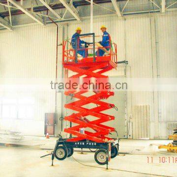 best sell stationary scissor hydraulic wall mounted table