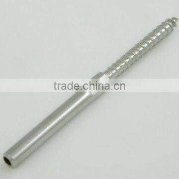 Swage stud terminal with wood screw