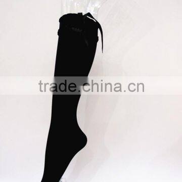 ladies warm thickening welt bowknot sexy knee high/silk stocking